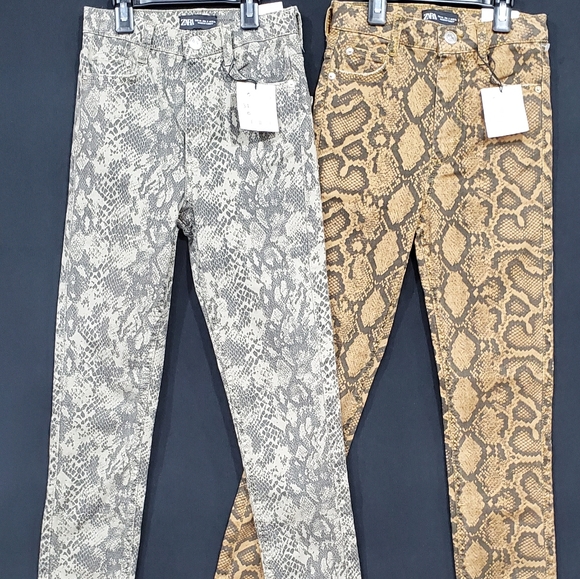 🆕️ZARA Snakeskin. High waisted skinny jeans - Picture 6 of 6